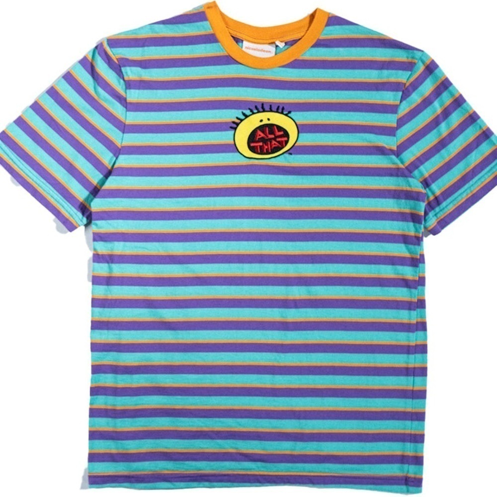 Nickelodeon All That 90’s Tshirt Multicoloured Stripes Small